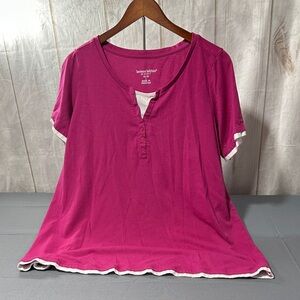 Woman Within Magenta Short Sleeve Tee